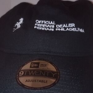 Official Ferrari New Era Black Adjustable Cap